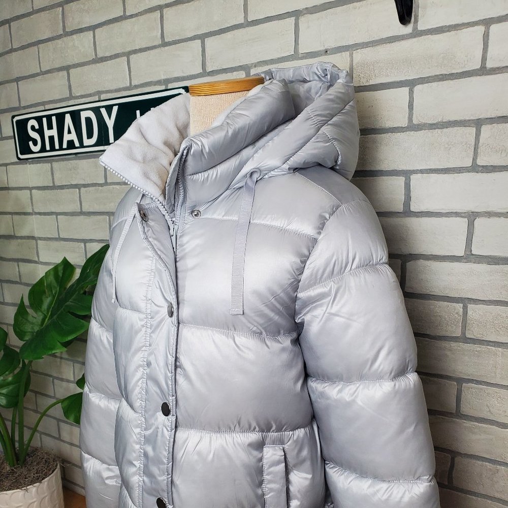Gap Coldcontrol Max Gray/ Silver Puffer Jacket Si… - image 5